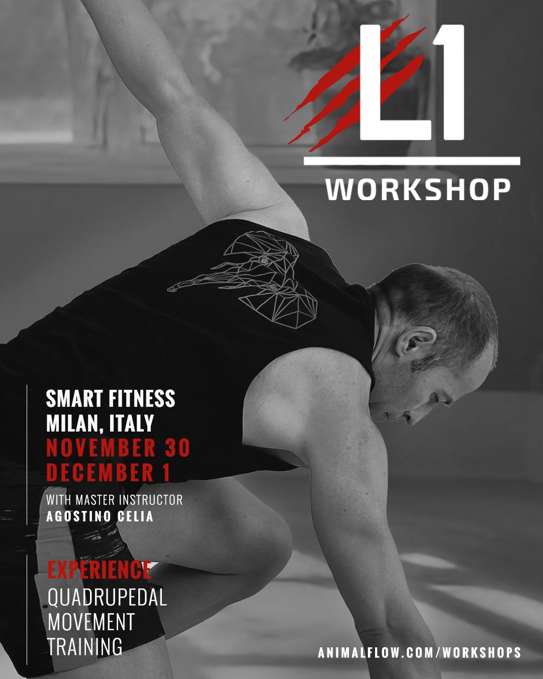WORKSHOP ANIMAL FLOW LEVEL 1 - MILANO 30 NOV - 01 DEC 2024